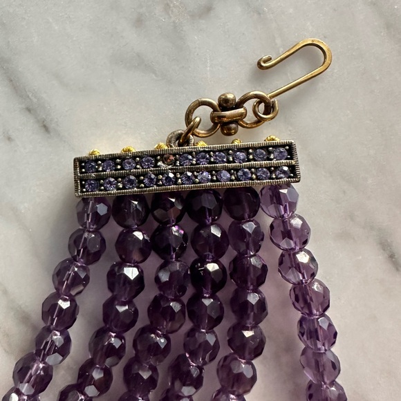 Heidi Daus Elegant Purple Rose Necklace - Picture 10 of 12